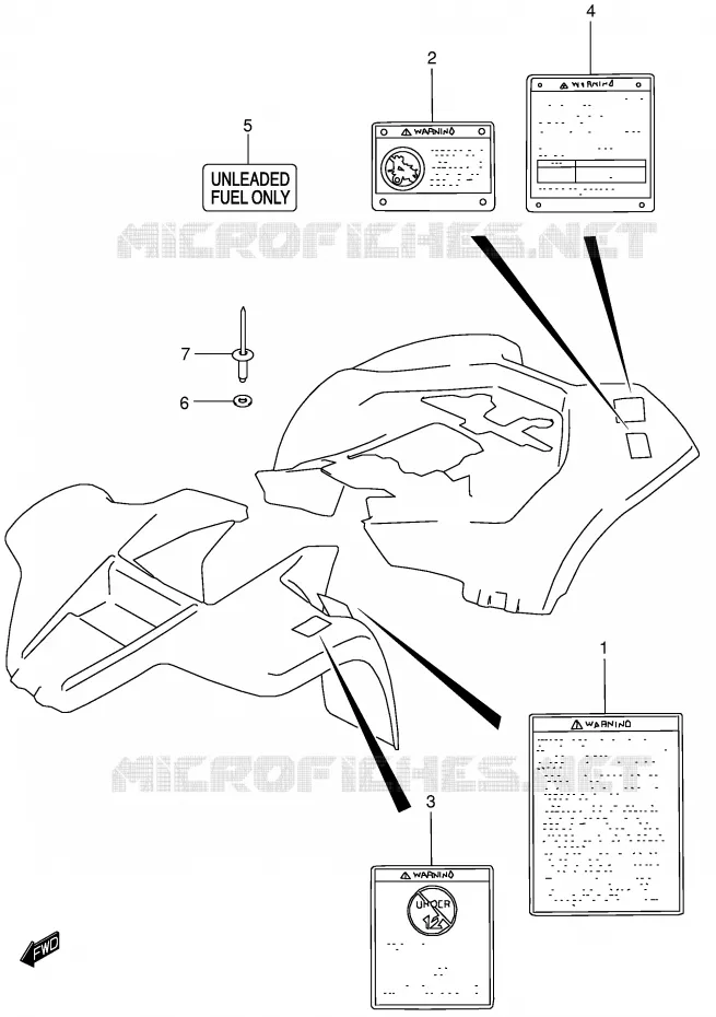 LABEL (MODEL K4/K5/K6) Suzuki QUAD 80 QUADSPORT 2006  LT80K6(P1)