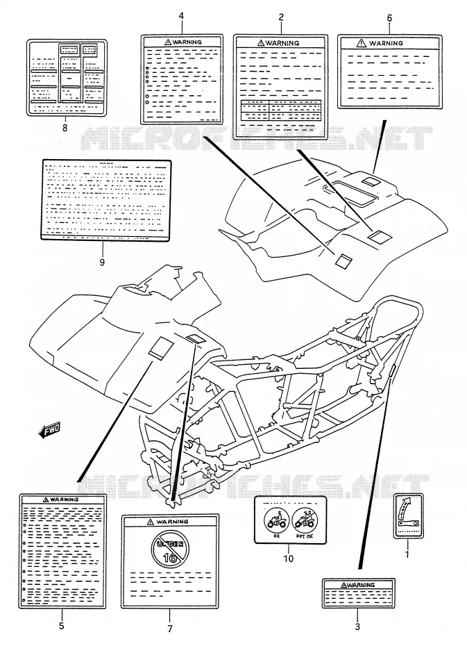 LABEL Suzuki QUAD 250 KINGQUAD 1995  LT-F4WDS(E28)