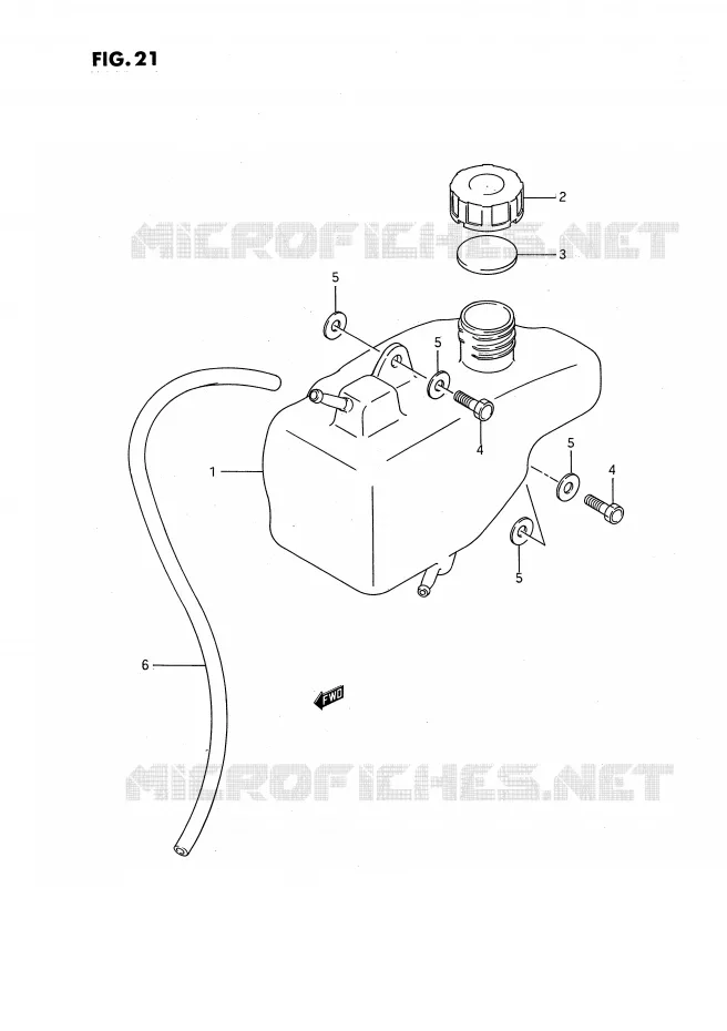 OIL TANK Suzuki QUAD 80 QUADSPORT 1992  LT80N(P3)