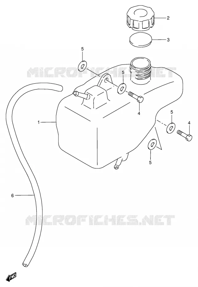 OIL TANK Suzuki QUAD 80 QUADSPORT 2002  LT80K2(P3/P28)