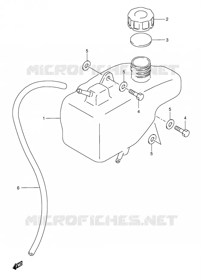 OIL TANK Suzuki QUAD 80 QUADSPORT 2005  LT80K5(P1)