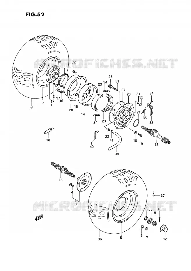 REAR WHEEL (MODEL M/N/P/R) Suzuki QUAD 300 KINGQUAD 1995  LT-F4WDXS(E2)