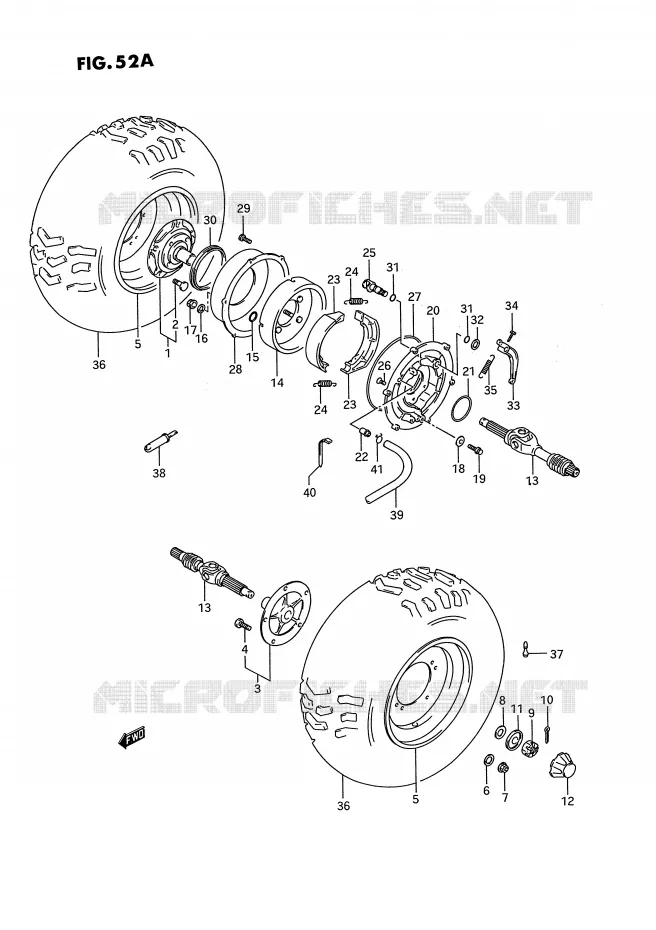 REAR WHEEL (MODEL S) Suzuki QUAD 300 KINGQUAD 1993  LT-F4WDXP(E2)