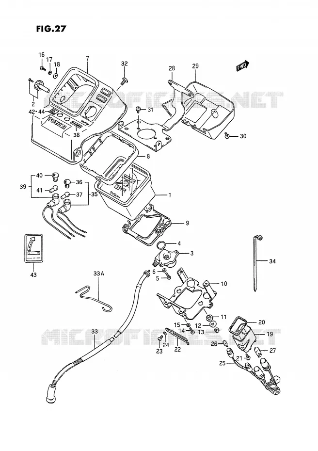 SPEEDOMETER Suzuki QUAD 300 KINGQUAD 1994  LT-F4WDXR(E2)