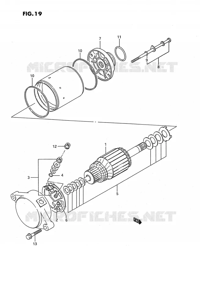 STARTER MOTOR Suzuki QUAD 250 OZARK 1993  LT-F250P(E3)