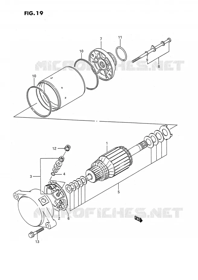 STARTER MOTOR Suzuki QUAD 250 OZARK 1995  LT-F250S(E2)