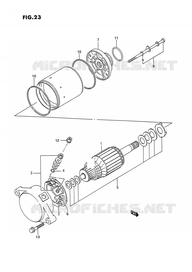 STARTER MOTOR Suzuki QUAD 300 KINGQUAD 1991  LT-F4WDXM(E2)