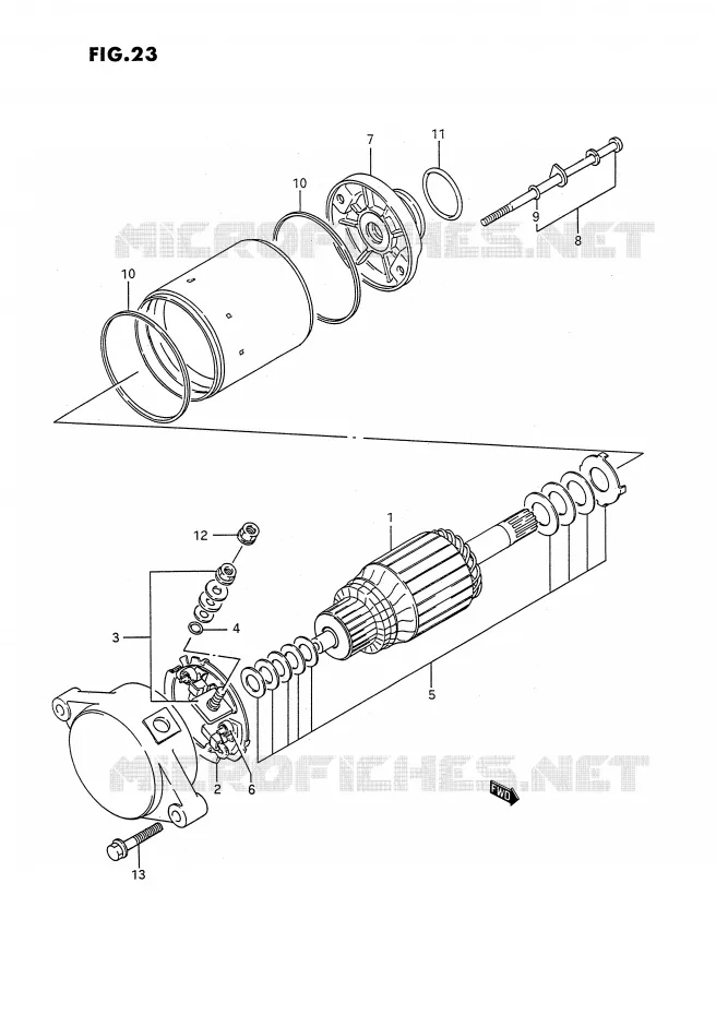 STARTER MOTOR Suzuki QUAD 300 KINGQUAD 1994  LT-F4WDXR(E3)