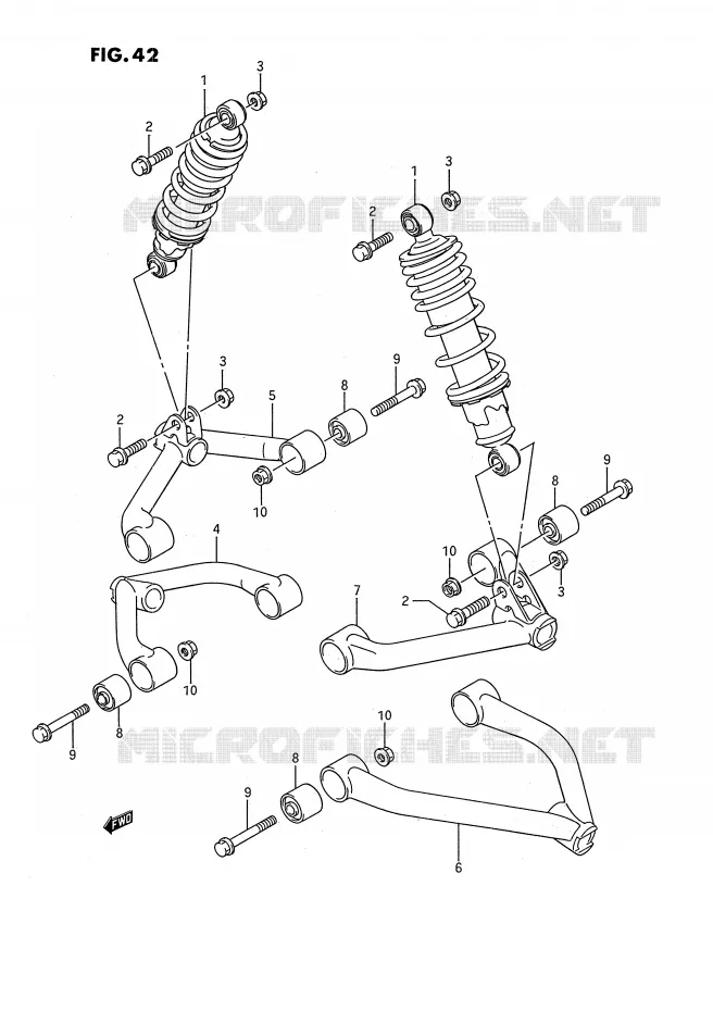 SUSPENSION ARM Suzuki QUAD 250 OZARK 1988  LT-F250J(E2)