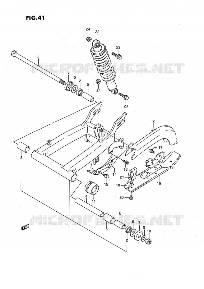 SWINGARM Suzuki QUAD 160 OZARK 1990  LT-F160L(P28)