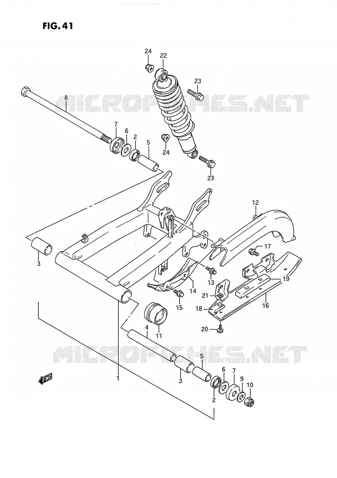 SWINGARM Suzuki QUAD 160 OZARK 1996  LT-F160T(P2)