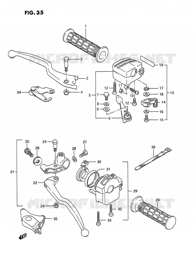 SWITCHES (MODEL J/K/L/M/N/P) Suzuki QUAD 250 OZARK 1992  LT-F250N(E28)