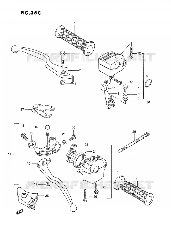 SWITCHES (MODEL S/T E2) Suzuki QUAD 250 OZARK 1993  LT-F250P(E2)
