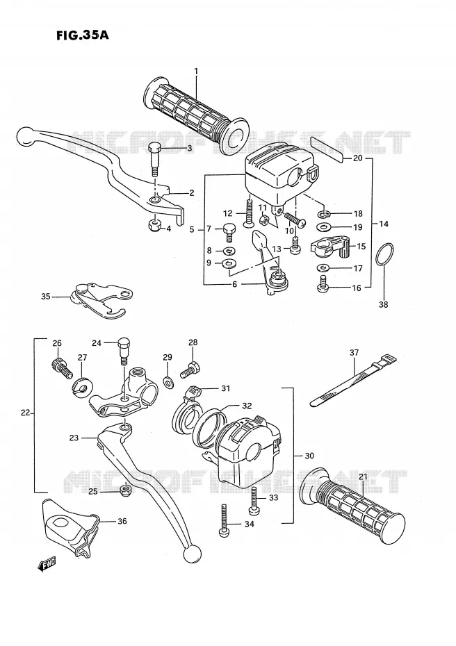 SWITCHES (MODEL S/T E24) Suzuki QUAD 250 OZARK 1995  LT-F250S(E2)