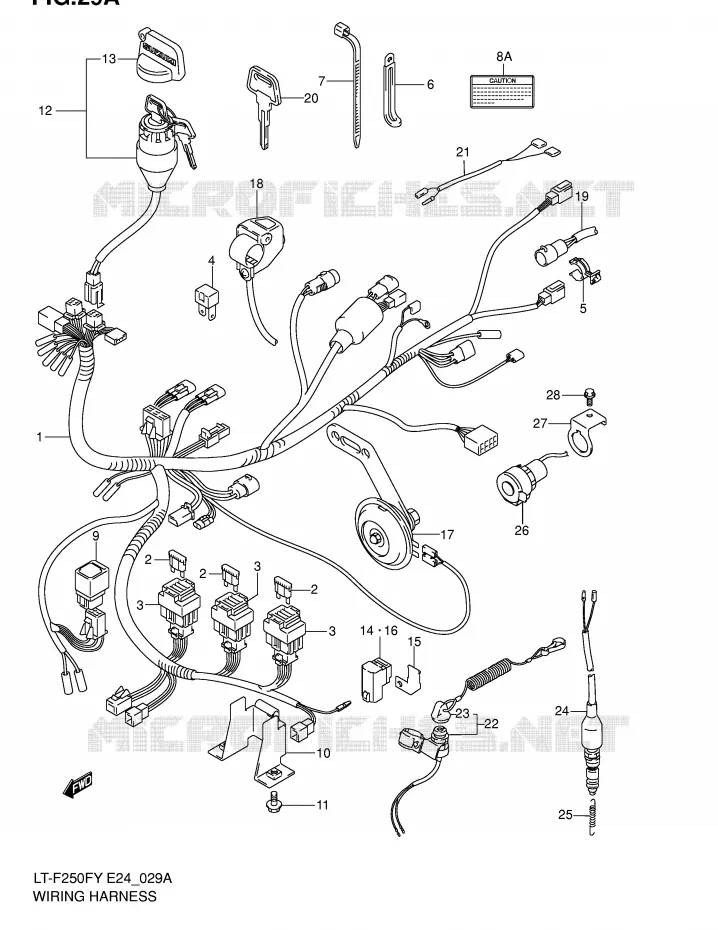 WIRING HARNESS (MODEL K1/K2) Suzuki QUAD 250 OZARK 2001  LT-F250FK1(E24)