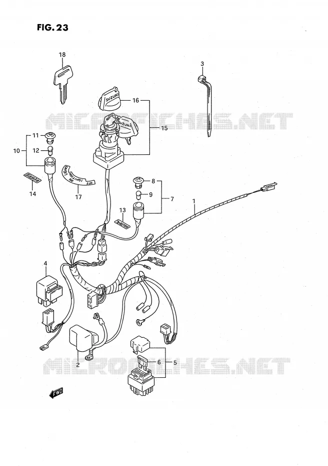 WIRING HARNESS Suzuki QUAD 160 OZARK 1994  LT-F160R(P28)