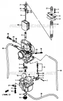 CARBURETOR (MODEL H) for Suzuki QUADRACER 500 1990