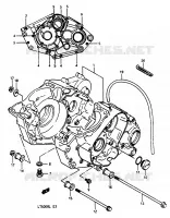 CRANKCASE for Suzuki QUADRACER 500 1990