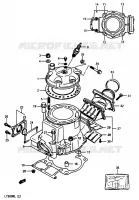 CYLINDER (MODEL H) for Suzuki QUADRACER 500 1990