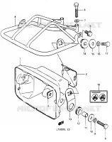 HEADLAMP HOUSING for Suzuki QUADRACER 500 1990