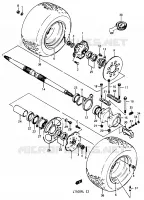 REAR WHEEL for Suzuki QUADRACER 500 1990