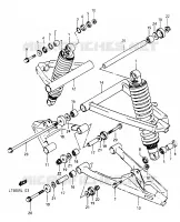 SUSPENSION ARM (MODEL H) for Suzuki QUADRACER 500 1990