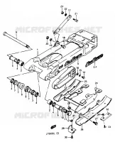 SWINGARM (MODEL J/K/L) for Suzuki QUADRACER 500 1990