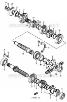 TRANSMISSION for Suzuki QUADRACER 500 1990