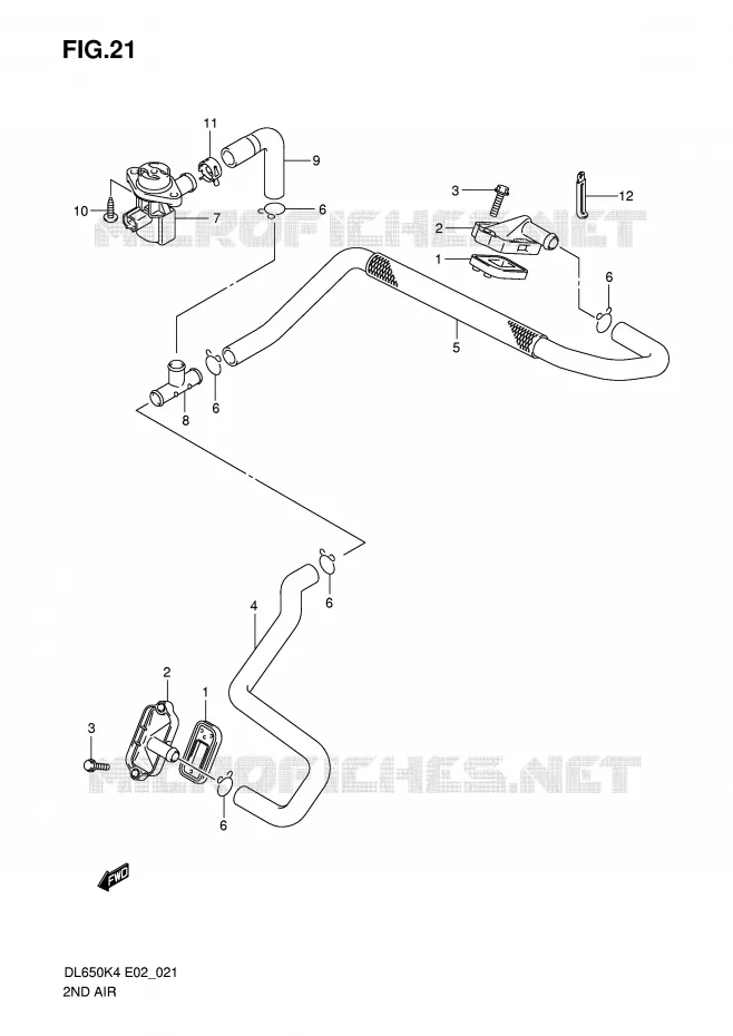 ANTI POLLUTION SYSTEM Suzuki MOTO 650 V-STROM 2004  DL650K4(E2)