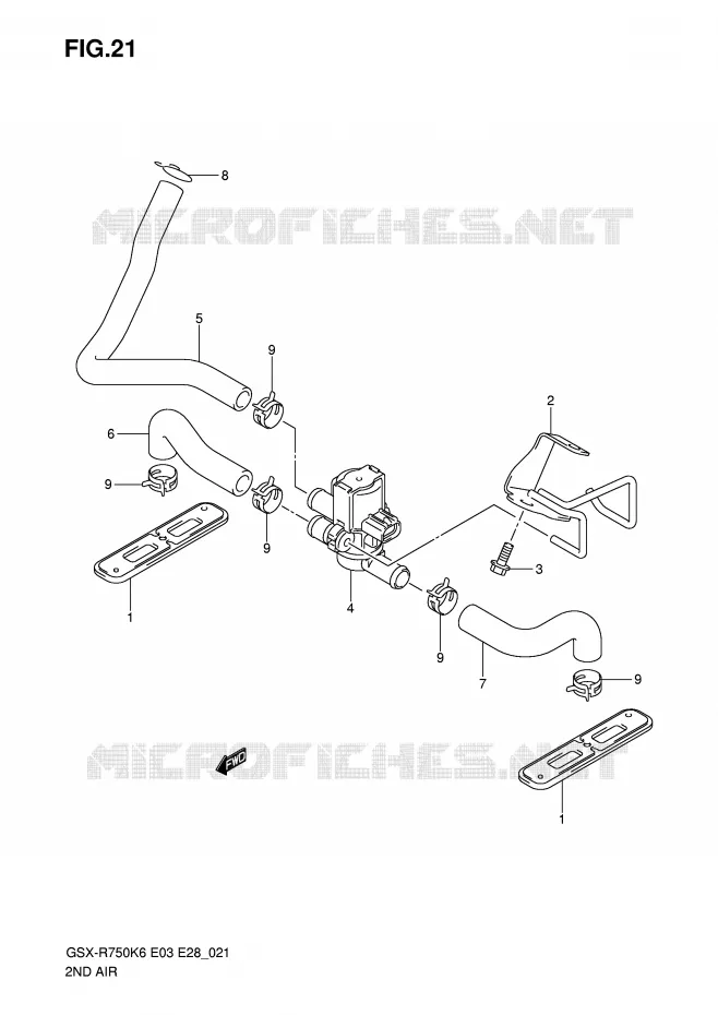 ANTI POLLUTION SYSTEM Suzuki MOTO 750 GSX-R 2006  GSX-R750K6(E3/E28)