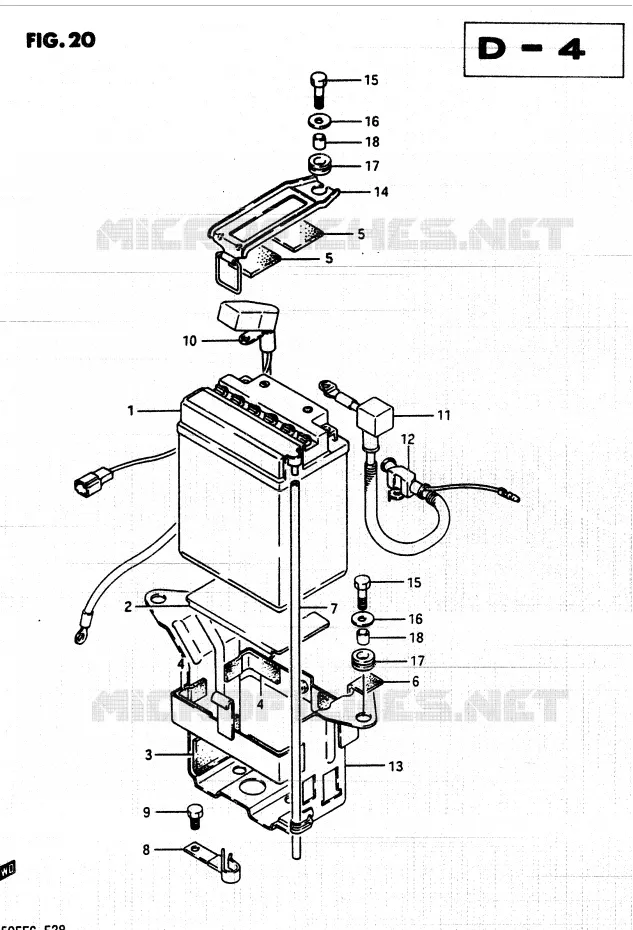 BATTERY Suzuki QUAD 250 QUADRUNNER 1987  LT250EF(F/2/G)