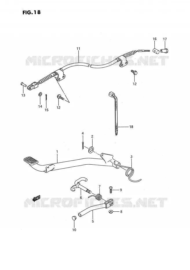 BRAKE PEDAL Suzuki QUAD 80 QUADSPORT 1989  LT80K(P28)