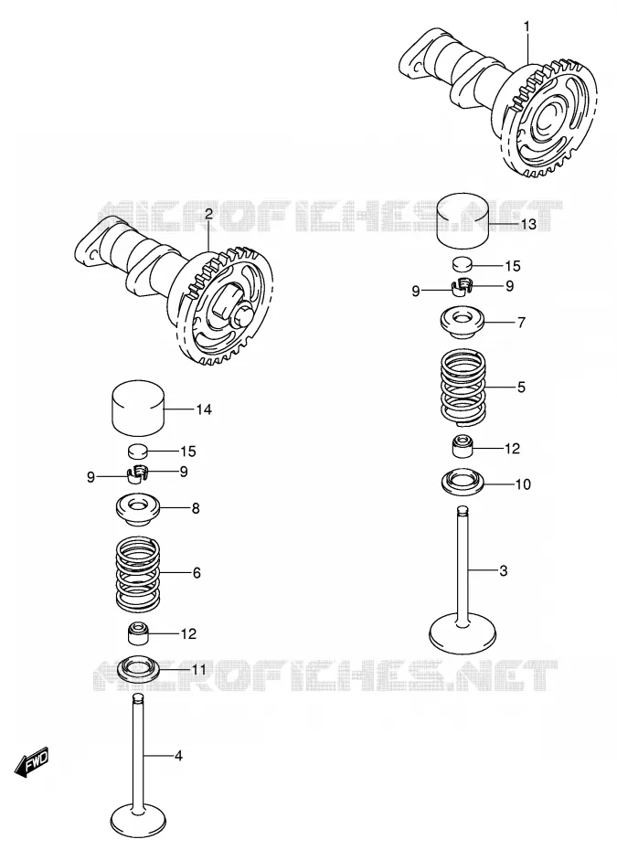 CAMSHAFT - VALVES Suzuki MOTO 450 RM-Z 2007  RM-Z450ZK7(E3/E28)