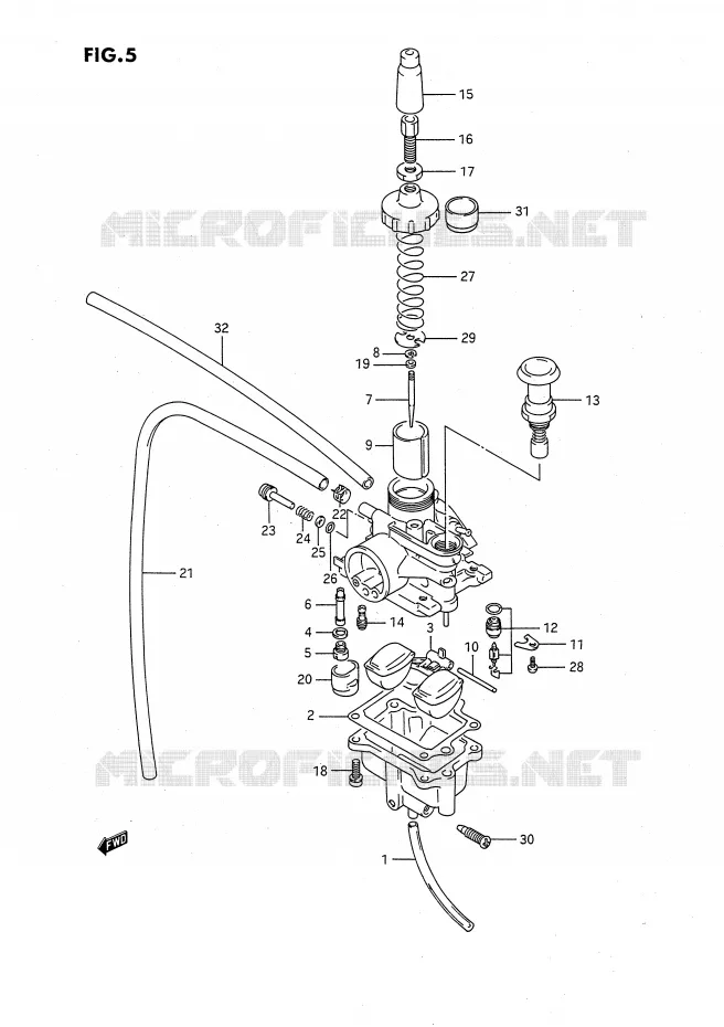 CARBURETOR Suzuki QUAD 80 QUADSPORT 1989  LT80K(P28)