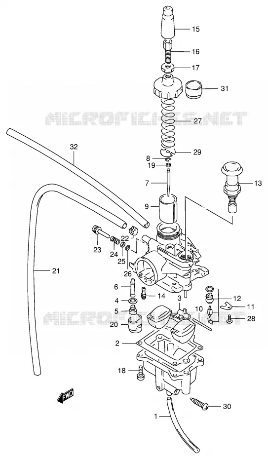 CARBURETOR Suzuki QUAD 80 QUADSPORT 2001  LT80K1(P3/P28)