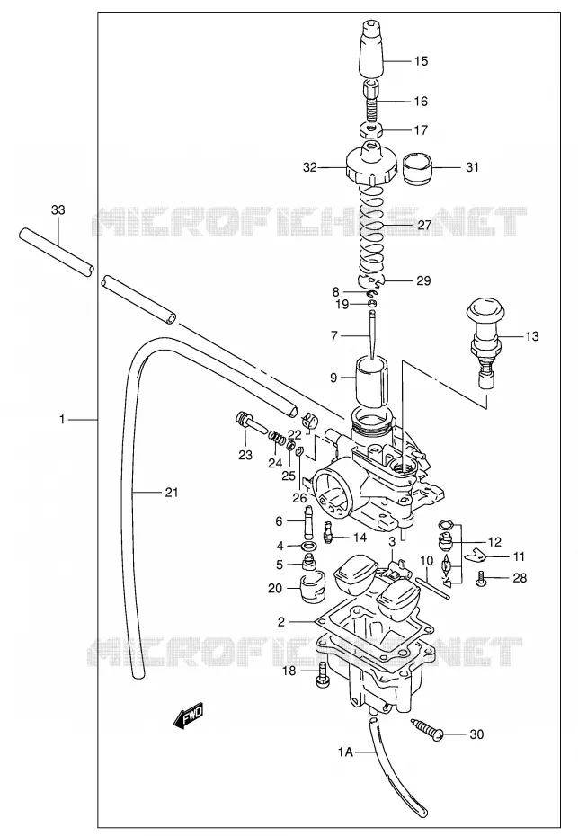CARBURETOR Suzuki QUAD 80 QUADSPORT 2002  LT80K2(P3/P28)