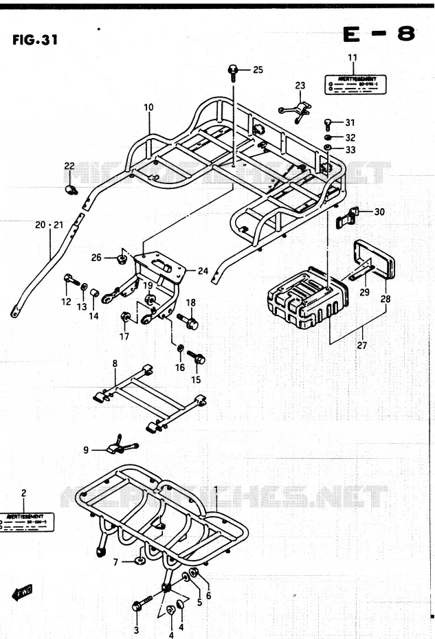 CARRIER Suzuki QUAD 250 QUADRUNNER 1987  LT250EF(F/2/G)