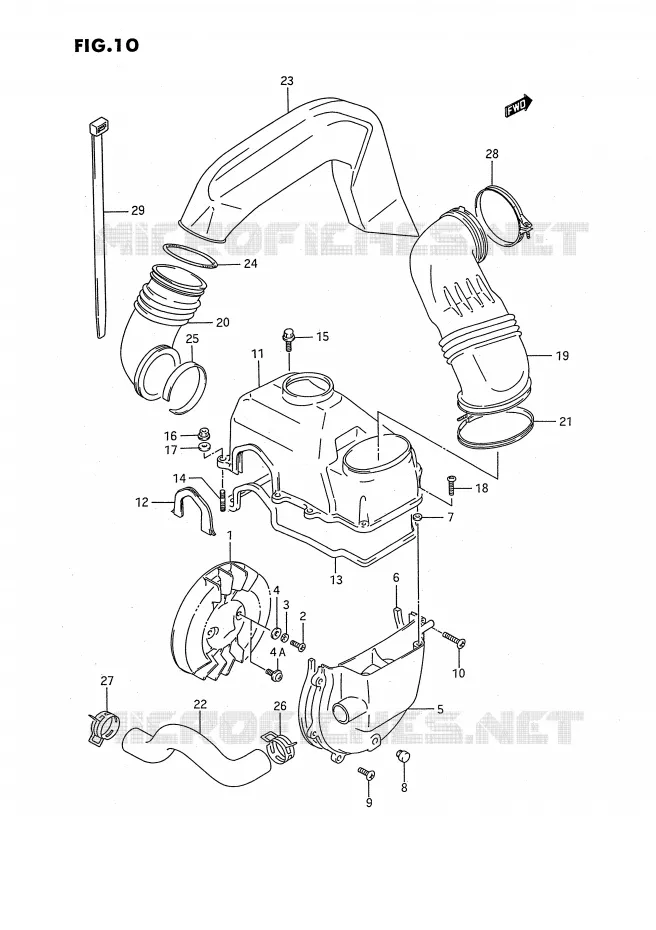 COOLING FAN Suzuki QUAD 80 QUADSPORT 1992  LT80N(P1)