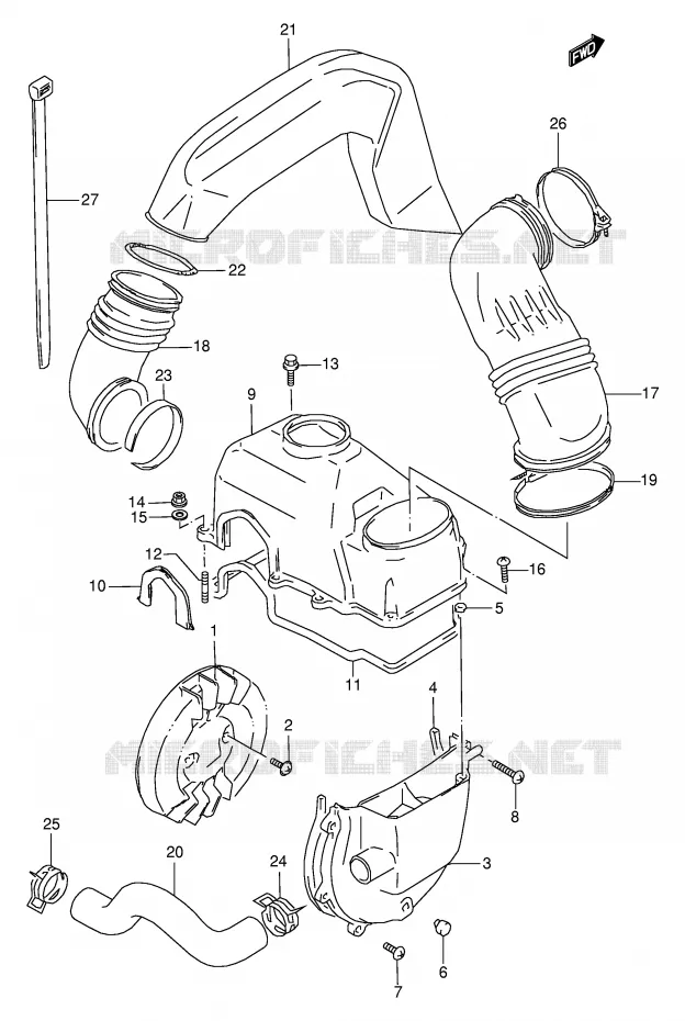 COOLING FAN Suzuki QUAD 80 QUADSPORT 2000  LT80Y(P3/P28)