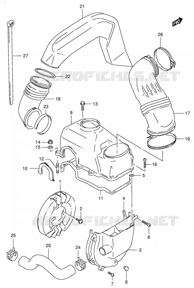 COOLING FAN Suzuki QUAD 80 QUADSPORT 2006  LT80K6(P3/P28)