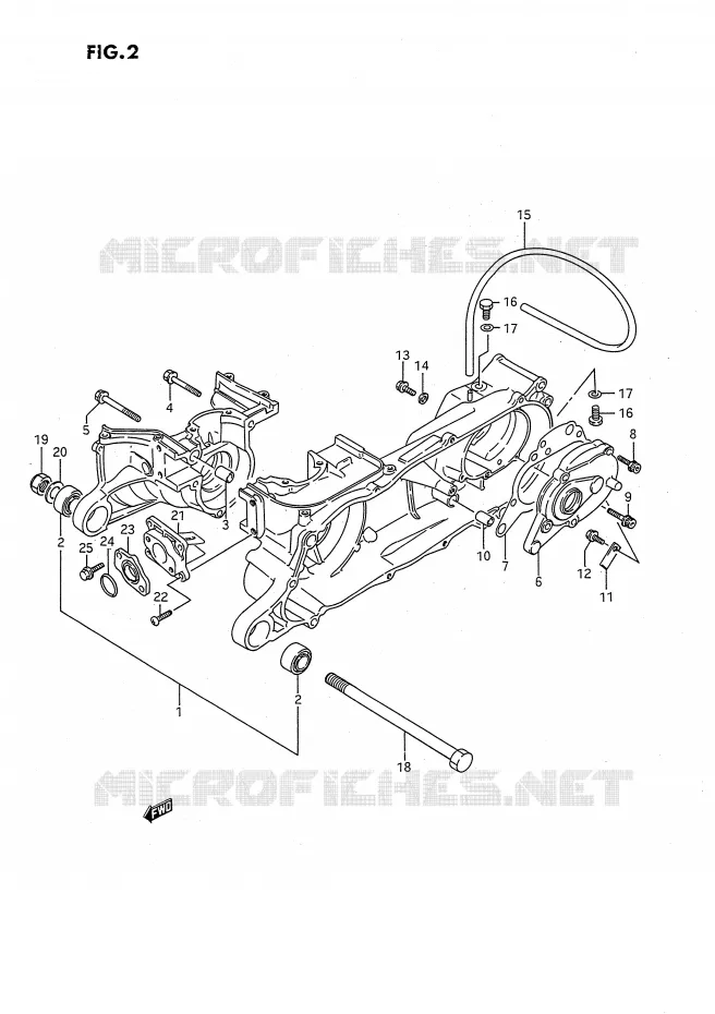 CRANKCASE Suzuki QUAD 80 QUADSPORT 1994  LT80R(P1)