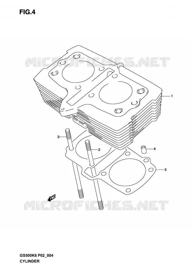 CYLINDER Suzuki MOTO 500 GS-E 2005  GS500K5(P19)