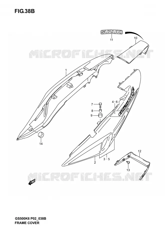FAIRING (GS500FK4/FUK4) Suzuki MOTO 500 GS-F 2006  GS500FK6(P19)