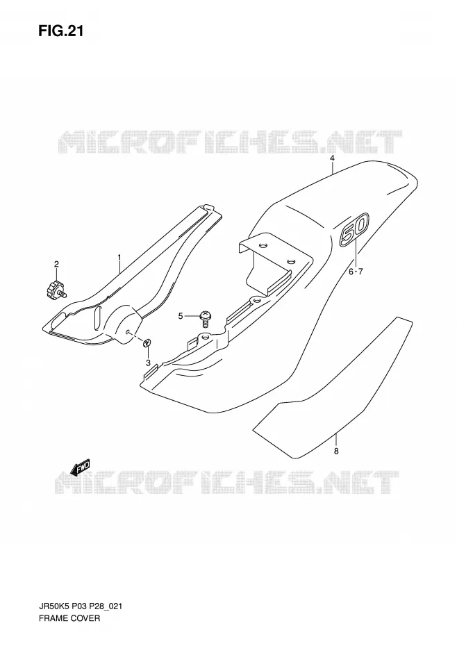 FAIRING Suzuki MOTO 50 JR 2005  JR50K5(P3/P28)