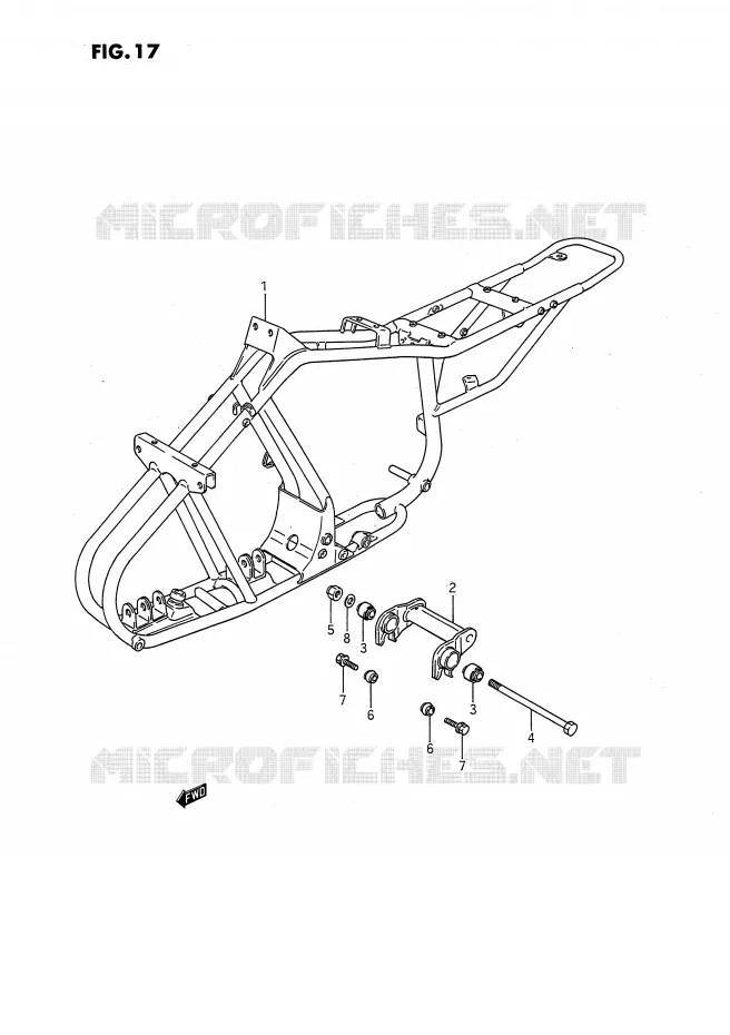FRAME Suzuki QUAD 80 QUADSPORT 1991  LT80M(P1)