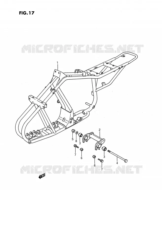 FRAME Suzuki QUAD 80 QUADSPORT 1995  LT80S(P28)