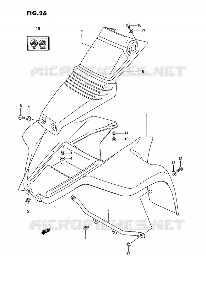 FRONT FENDER (MODEL L) Suzuki QUAD 80 QUADSPORT 1987  LT80H(P1)
