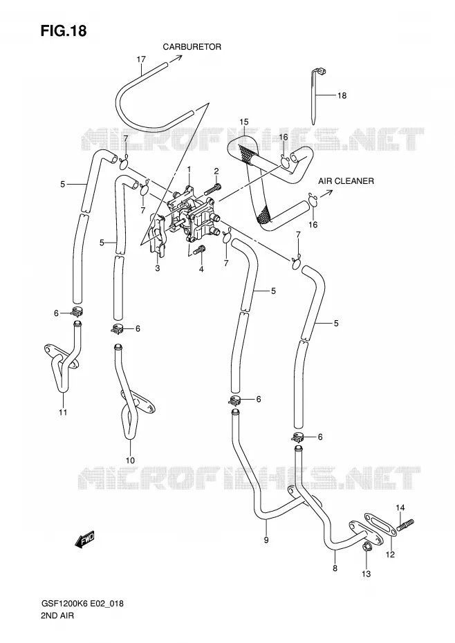 FUEL EVAP SYSTEM Suzuki MOTO 1200 BANDIT 2006  GSF1200AK6(E2)