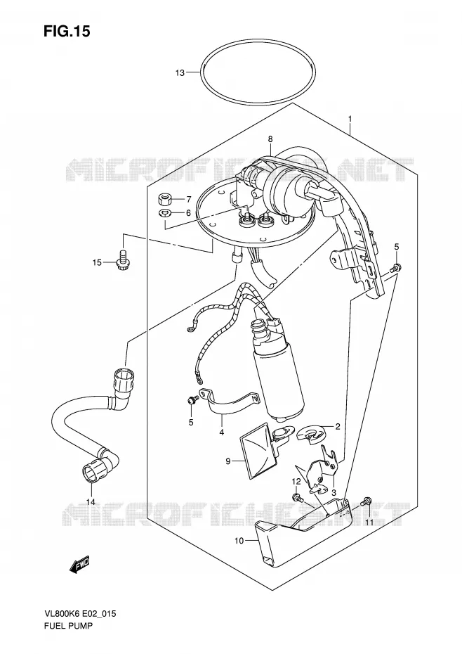 FUEL PUMP Suzuki MOTO 800 VOLUSIA 2010  VL800CUEL0(E2)