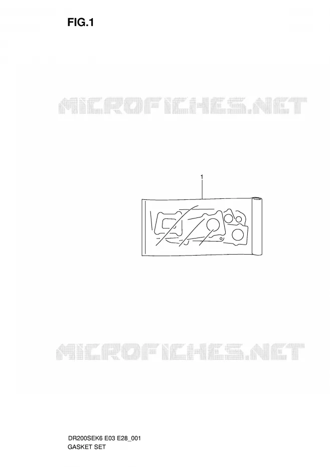 GASKET SET Suzuki MOTO 200 DR 2007  DR200SEK7(E3/E28)